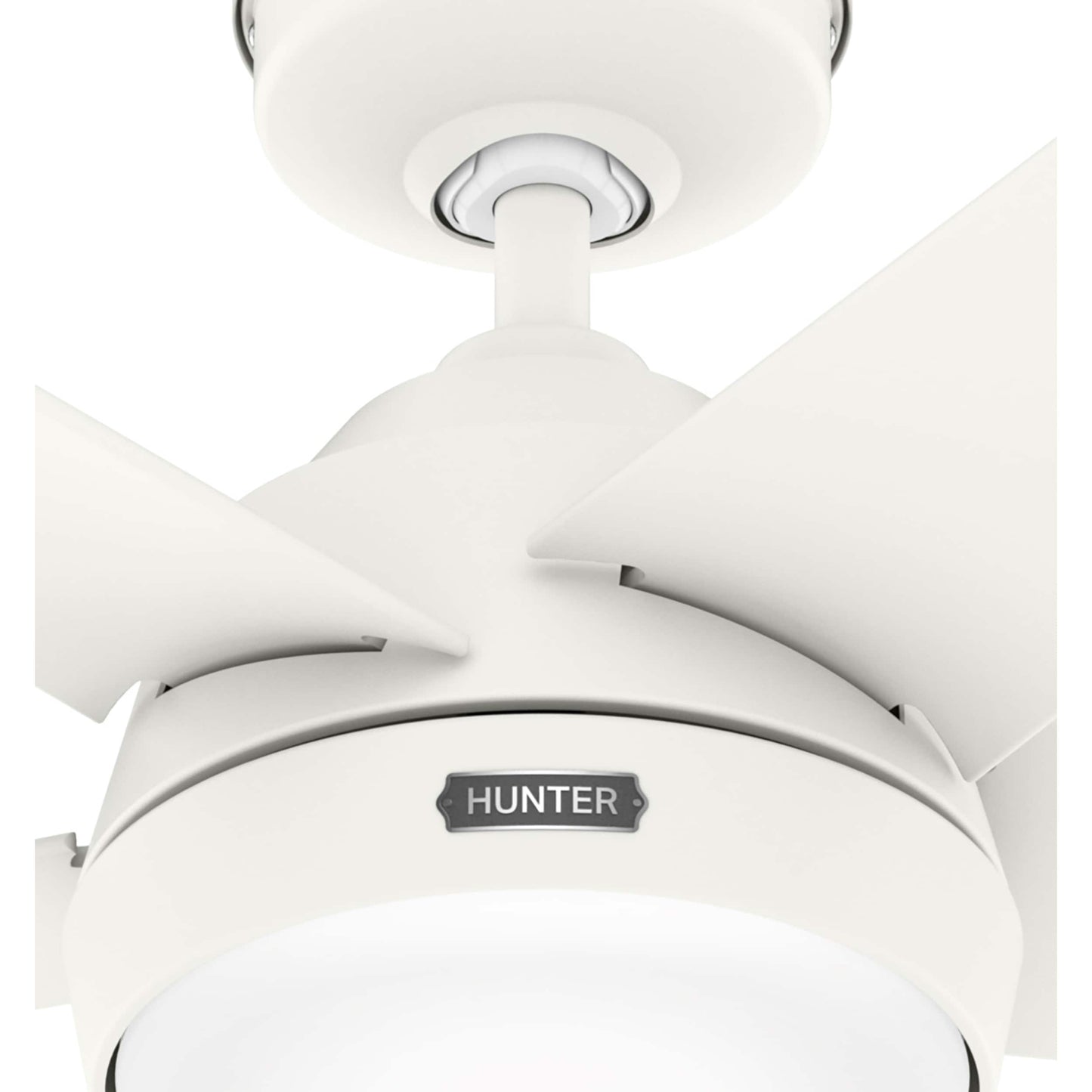 Ventilateur de plafond extérieur Hunter 52 Skyflow avec kit d'éclairage LED, commande murale - Style côtier moderne contemporain - WeatherMax - RÉSISTANT À L'EAU !