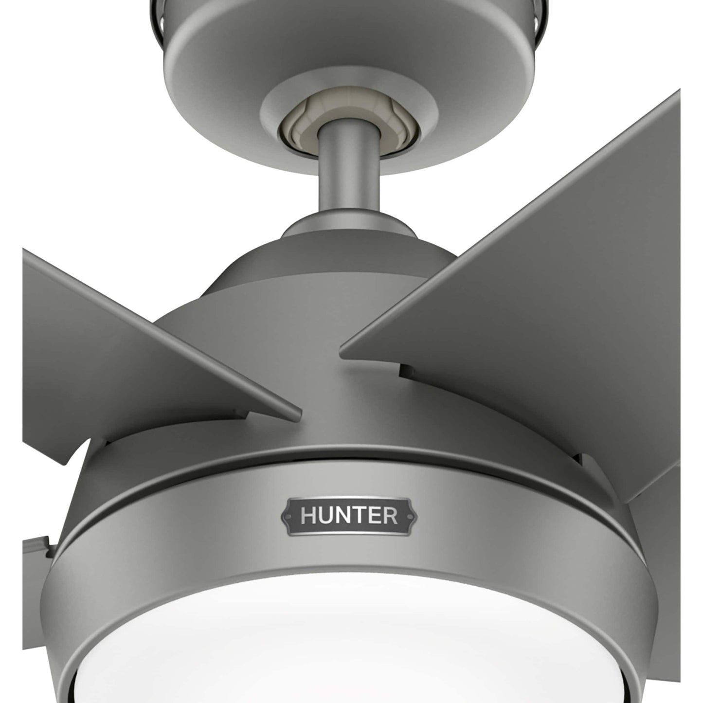 Ventilateur de plafond extérieur Hunter 52 Skyflow avec kit d'éclairage LED, commande murale - Style côtier moderne contemporain - WeatherMax - RÉSISTANT À L'EAU !