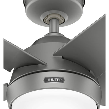 Ventilateur de plafond extérieur Hunter 52 Skyflow avec kit d'éclairage LED, commande murale - Style côtier moderne contemporain - WeatherMax - RÉSISTANT À L'EAU !
