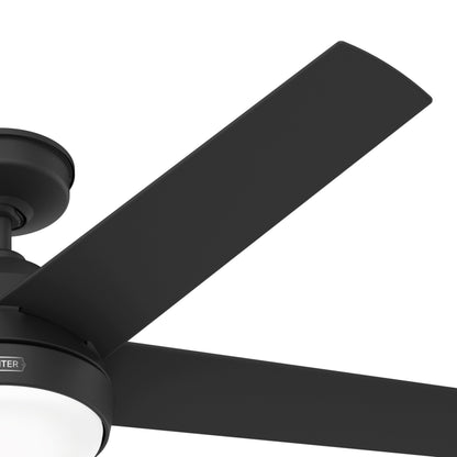 Ventilateur de plafond extérieur Hunter 52 Skyflow avec kit d'éclairage LED, commande murale - Style côtier moderne contemporain - WeatherMax - RÉSISTANT À L'EAU !