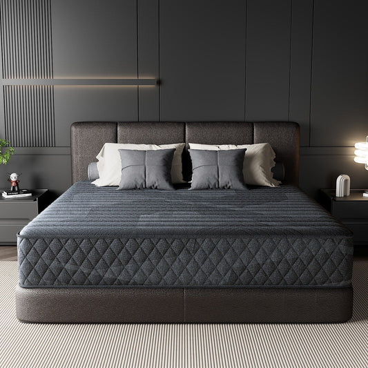 Matelas SweDrea Plush Hybrid en mousse à mémoire de forme 8/12 po. respirant et rafraîchissant, certifié CertiPUR-US, SGS et OEKO-TEX®.