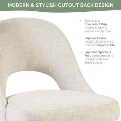 Chaises de salle à manger rembourrées INK IVY Nola avec dossier ajouré (lot de 2)