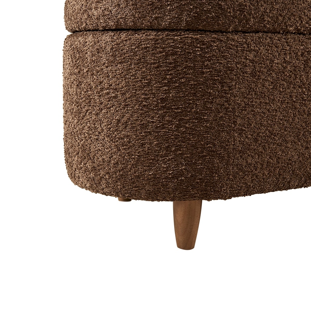 Banc d'appoint de rangement incurvé INK IVY Bailey style boucle