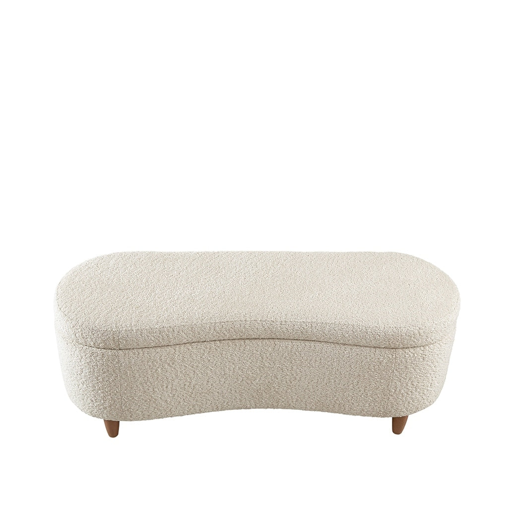 Banc d'appoint de rangement incurvé INK IVY Bailey style boucle