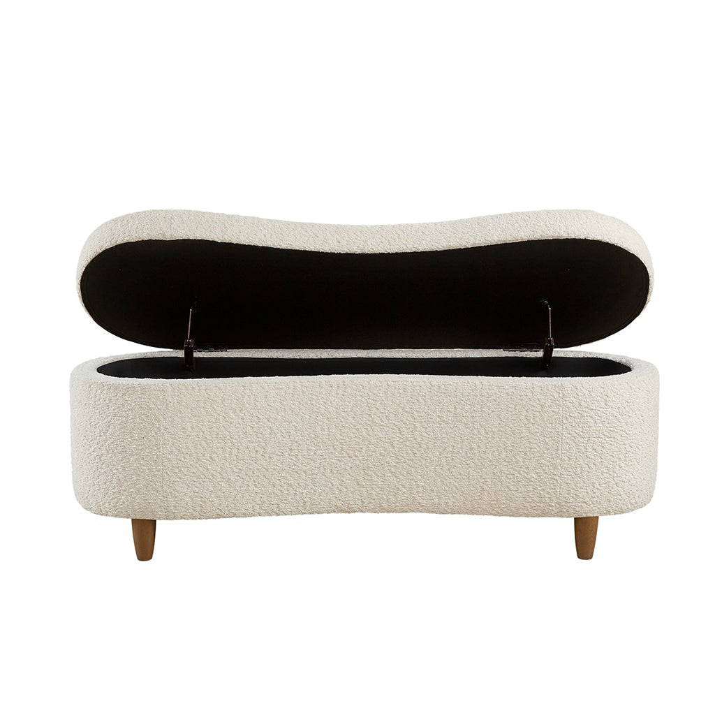 Banc d'appoint de rangement incurvé INK IVY Bailey style boucle