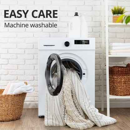 Parure de lit imprimée en coton Imani INK+IVY avec chenille