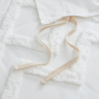 Parure de lit 3 pièces INK+IVY Mila en coton avec touffetage chenille