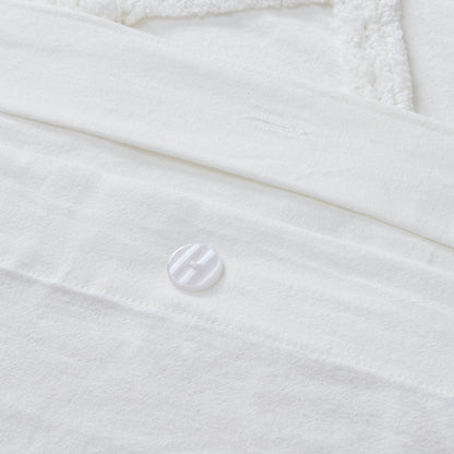 Parure de lit 3 pièces INK+IVY Mila en coton avec touffetage chenille