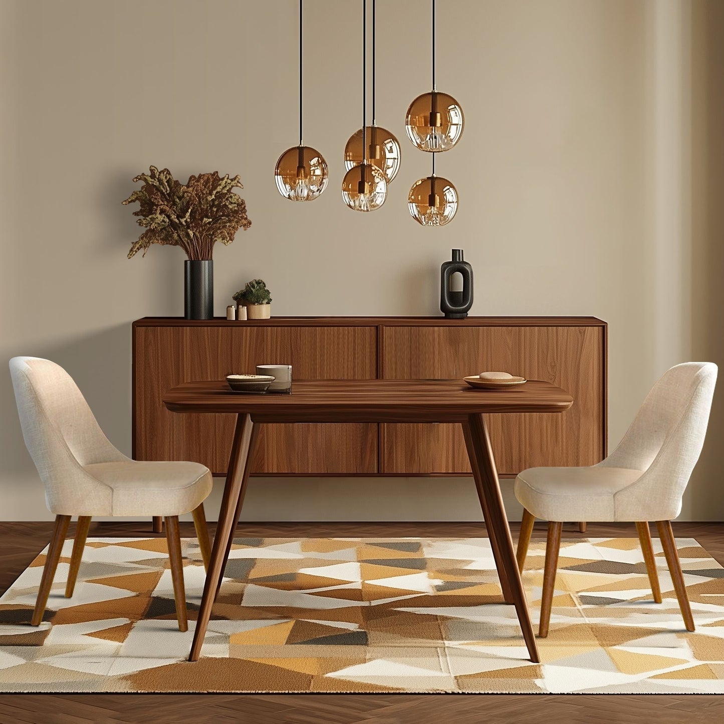 Chaises de salle à manger rembourrées INK IVY Nola avec dossier ajouré (lot de 2)