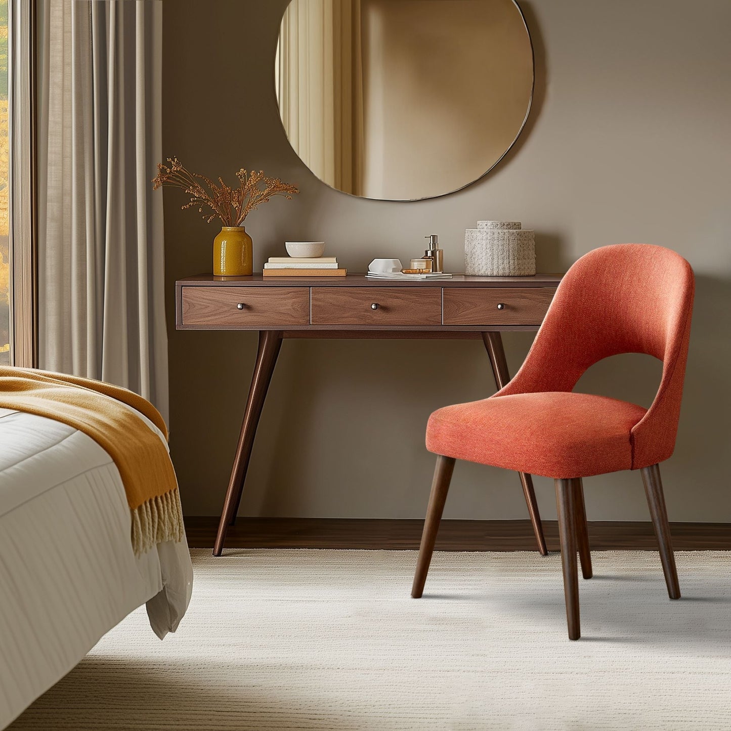 Chaises de salle à manger rembourrées INK IVY Nola avec dossier ajouré (lot de 2)