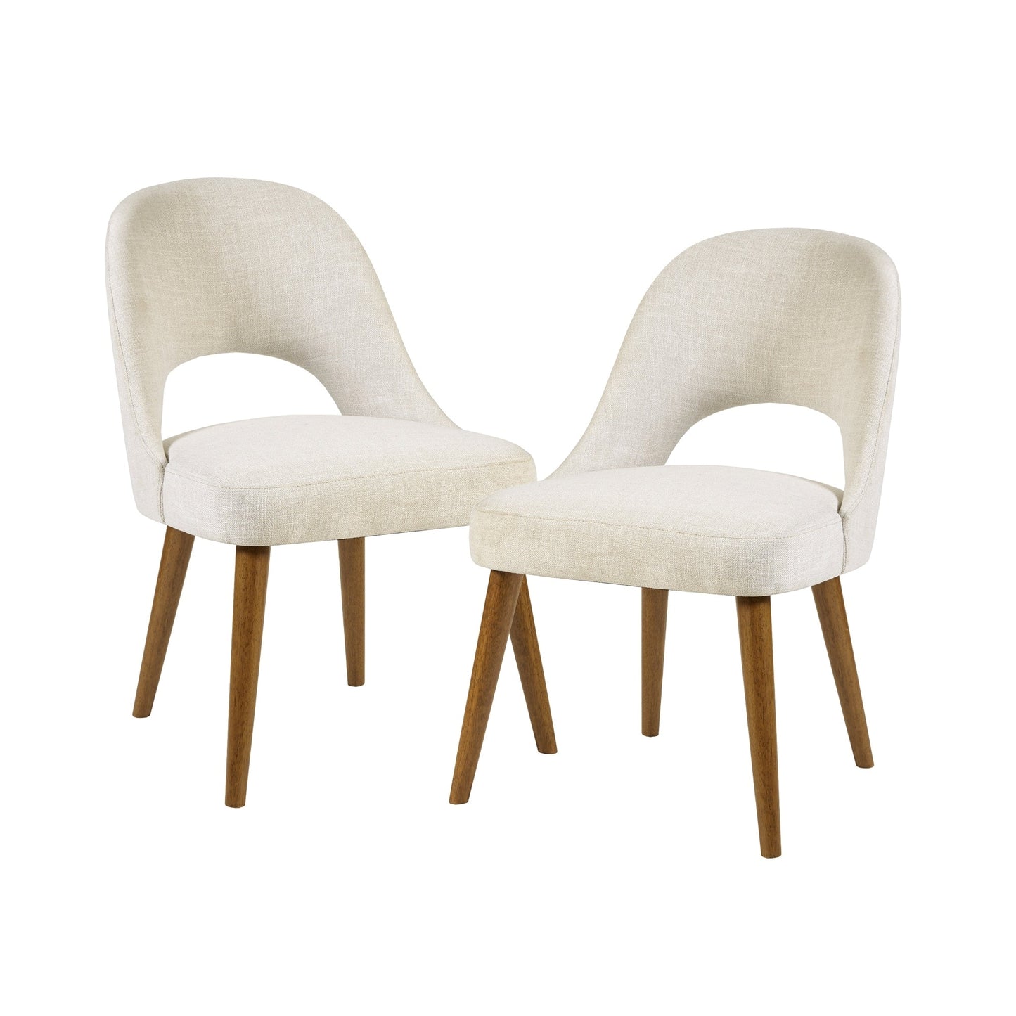 Chaises de salle à manger rembourrées INK IVY Nola avec dossier ajouré (lot de 2)