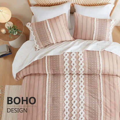 Ensemble de couette en coton imprimé INK+IVY Imani avec chenille