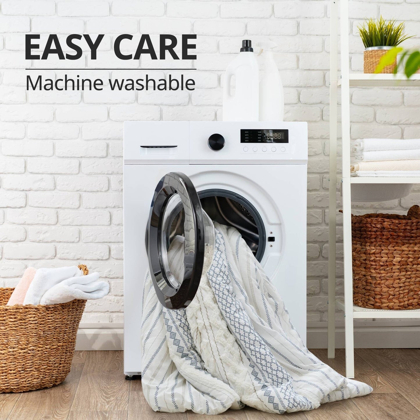 Ensemble de couette en coton imprimé INK+IVY Imani avec chenille