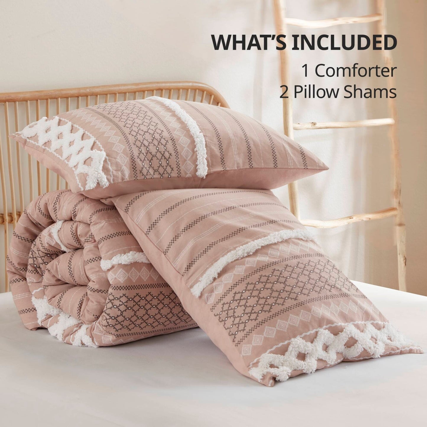 Ensemble de couette en coton imprimé INK+IVY Imani avec chenille