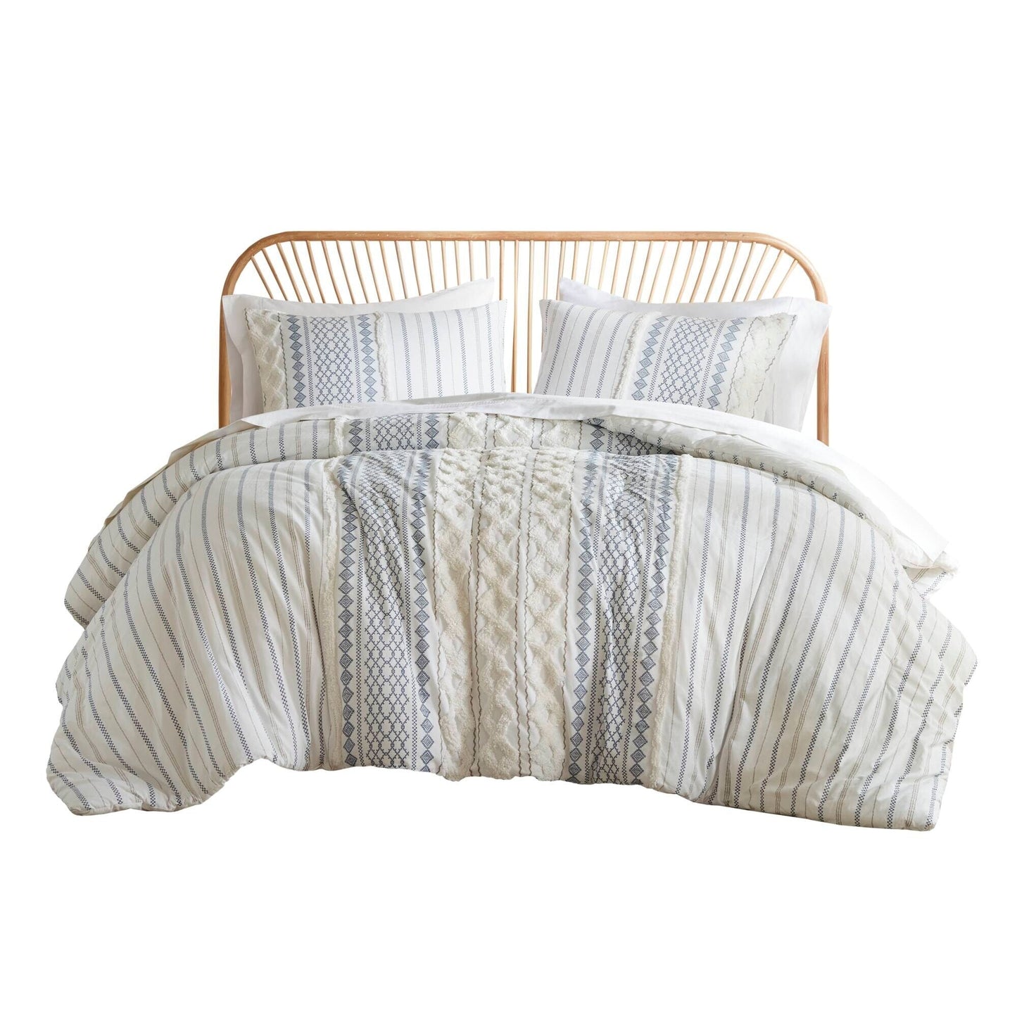 Ensemble de couette en coton imprimé INK+IVY Imani avec chenille