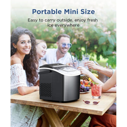 Machine à glaçons de comptoir, machine à glaçons portable avec poignée, machine à glaçons autonettoyante, pour la maison/le bureau/la cuisine