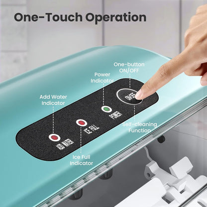 Machine à glaçons de comptoir, machine à glaçons portable avec poignée, machine à glaçons autonettoyante, pour la maison/le bureau/la cuisine