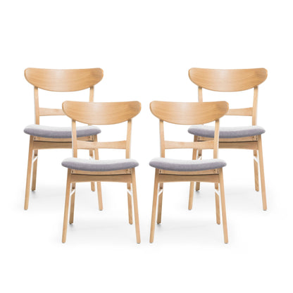 Chaises de salle à manger Idalia style moderne du milieu du siècle (ensemble de 4) par Christopher Knight Home