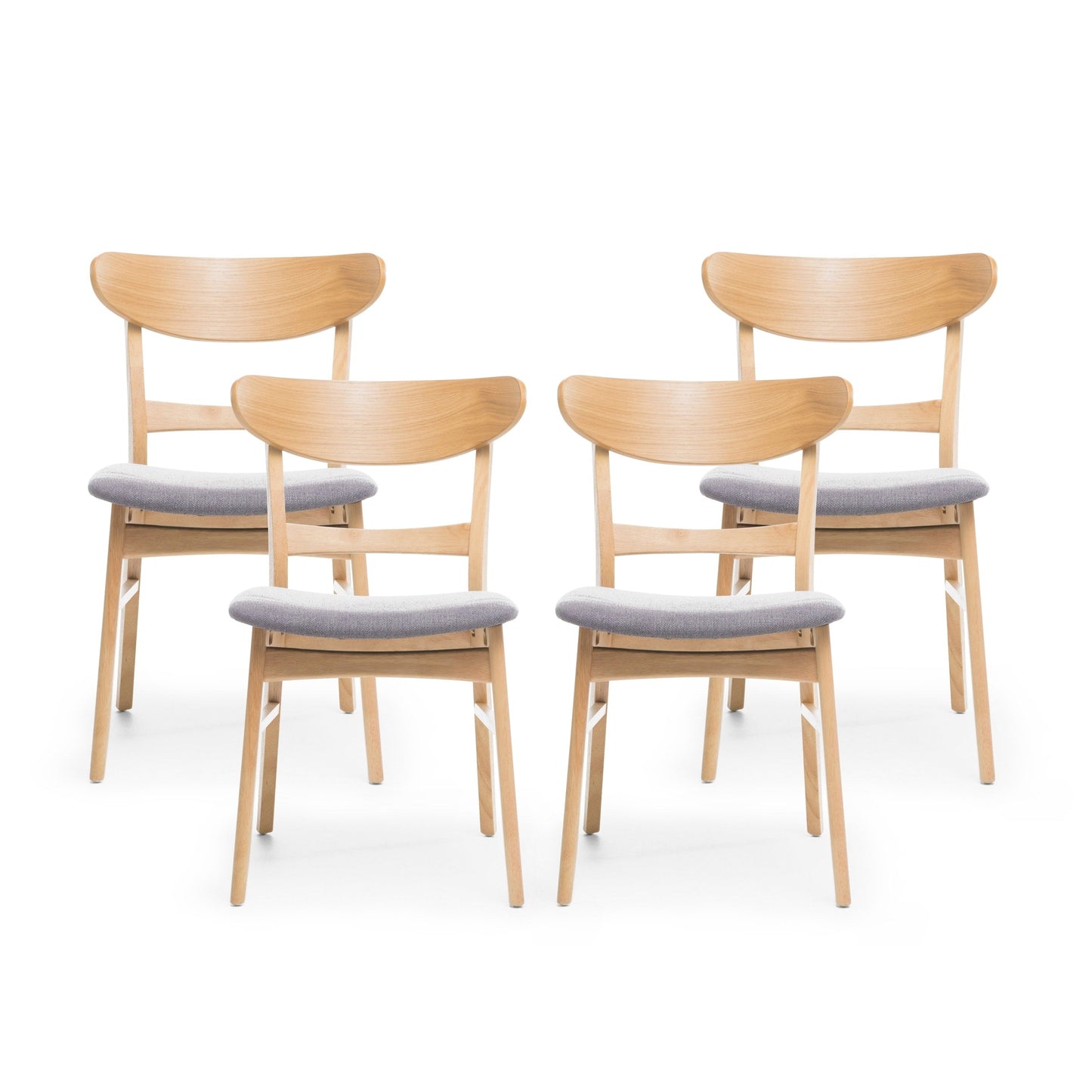 Chaises de salle à manger Idalia style moderne du milieu du siècle (ensemble de 4) par Christopher Knight Home