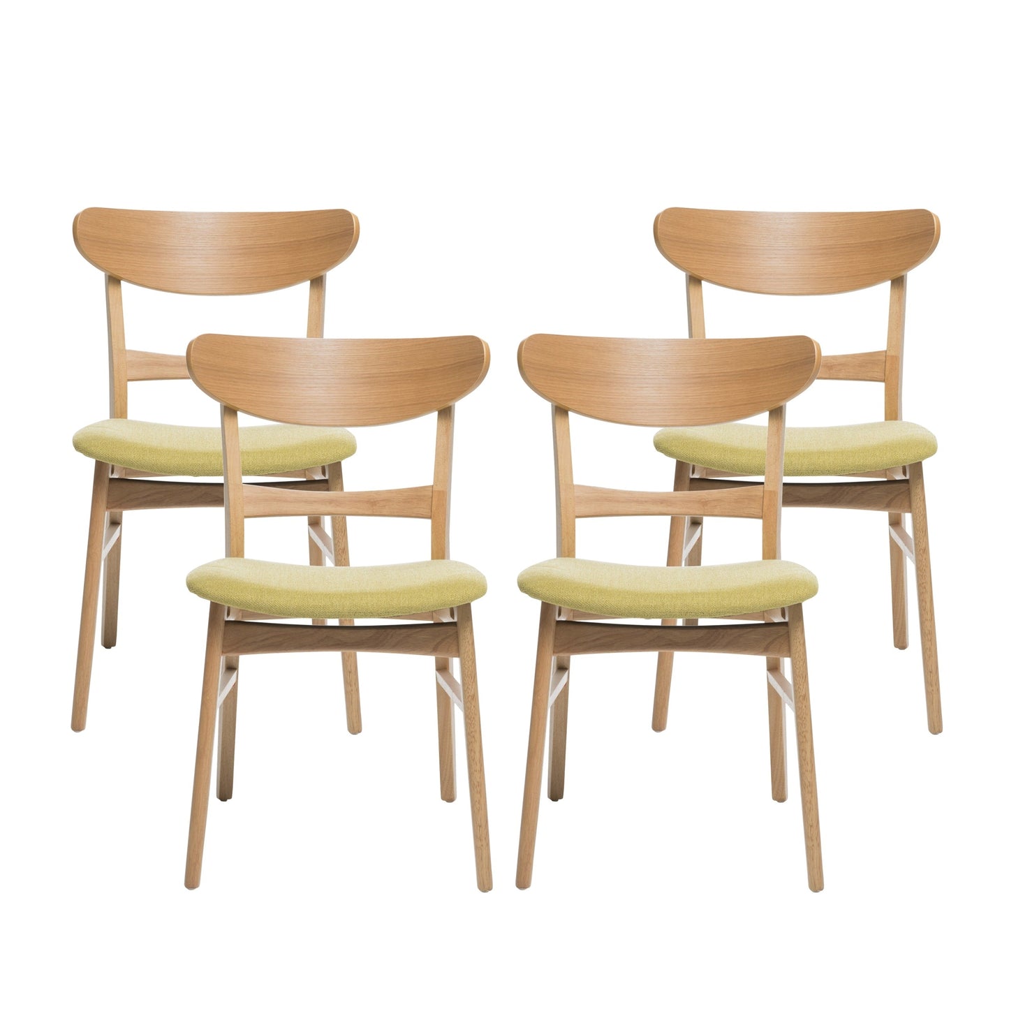 Chaises de salle à manger Idalia style moderne du milieu du siècle (ensemble de 4) par Christopher Knight Home