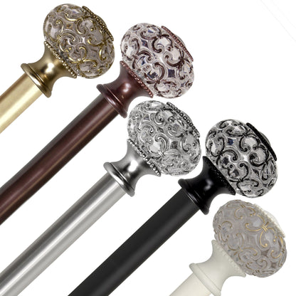 Tringle à rideaux réglable InStyleDesign Sadie de 2,5 cm de diamètre