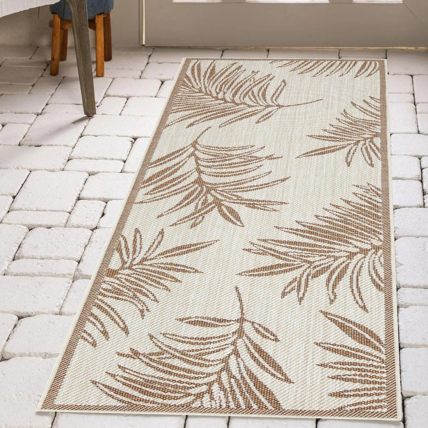 Tapis d'intérieur/extérieur / Passe-plat / Paillasson - Lavable en machine, résistant aux intempéries et aux UV - Imperméable - Liana