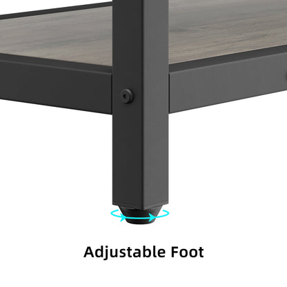 Porte-manteau industriel avec banc à chaussures intégré - Meuble d'entrée 3 en 1