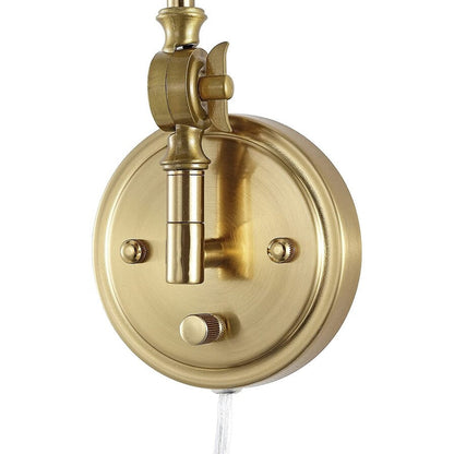 Applique murale industrielle WINGBO à bras articulé avec abat-jour en métal, lot de 2...