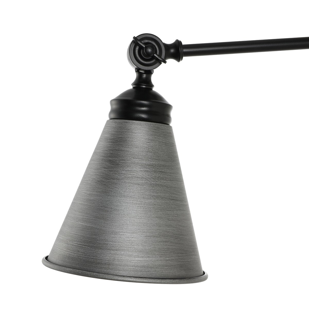 Applique murale industrielle WINGBO à bras articulé avec abat-jour en métal, lot de 2...