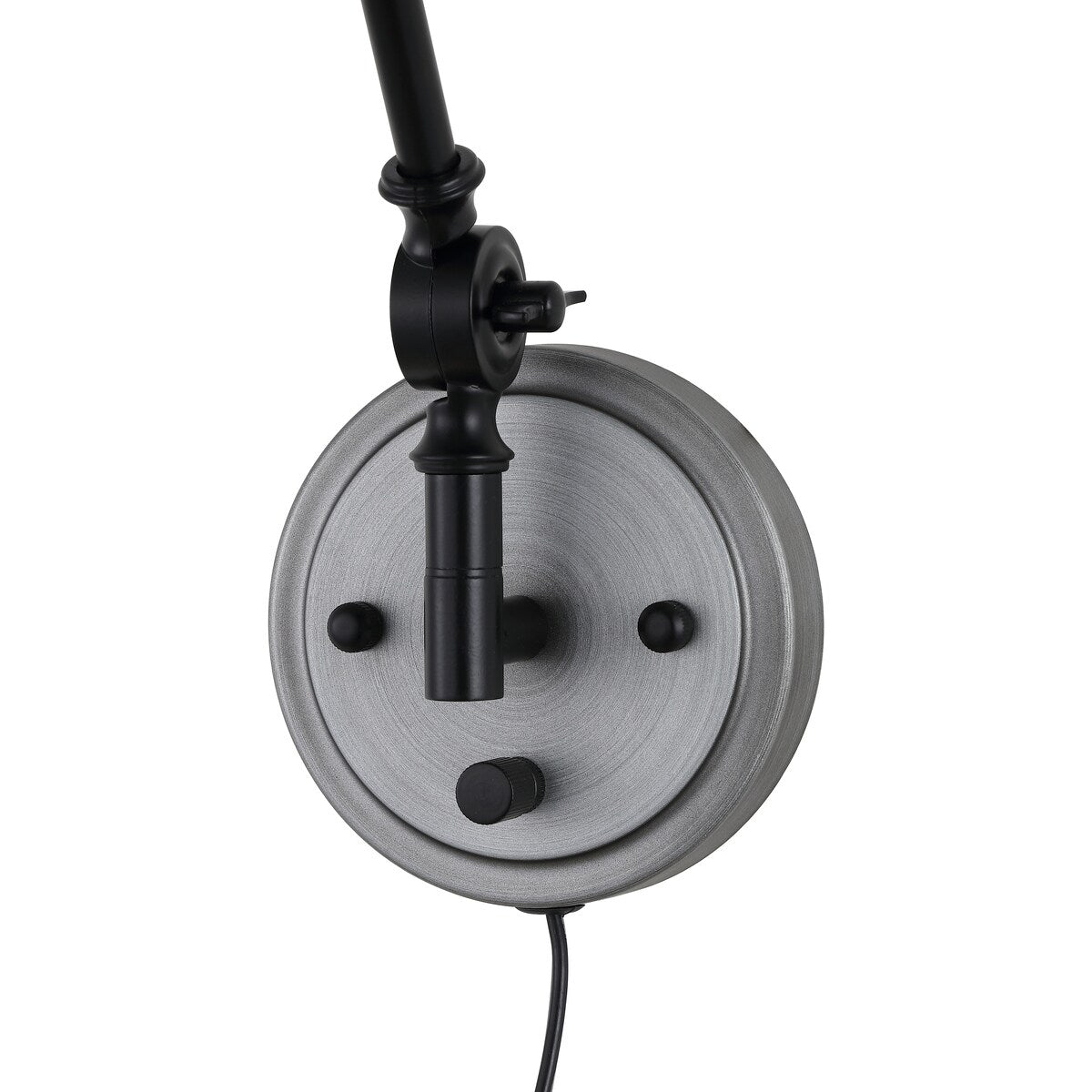 Applique murale industrielle WINGBO à bras articulé avec abat-jour en métal, lot de 2...