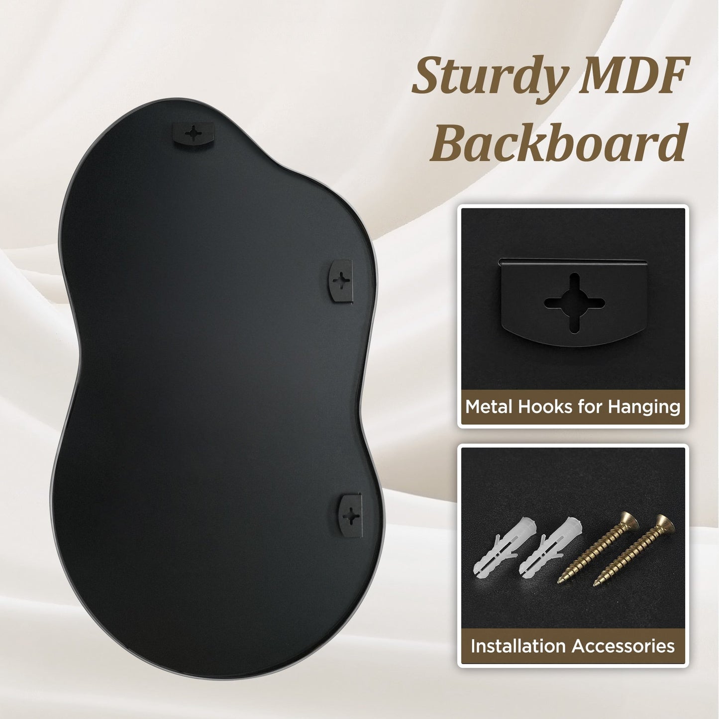 Miroir mural irrégulier Miroir mural décoratif asymétrique