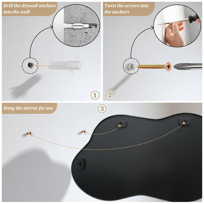 Miroir mural irrégulier Miroir mural décoratif asymétrique