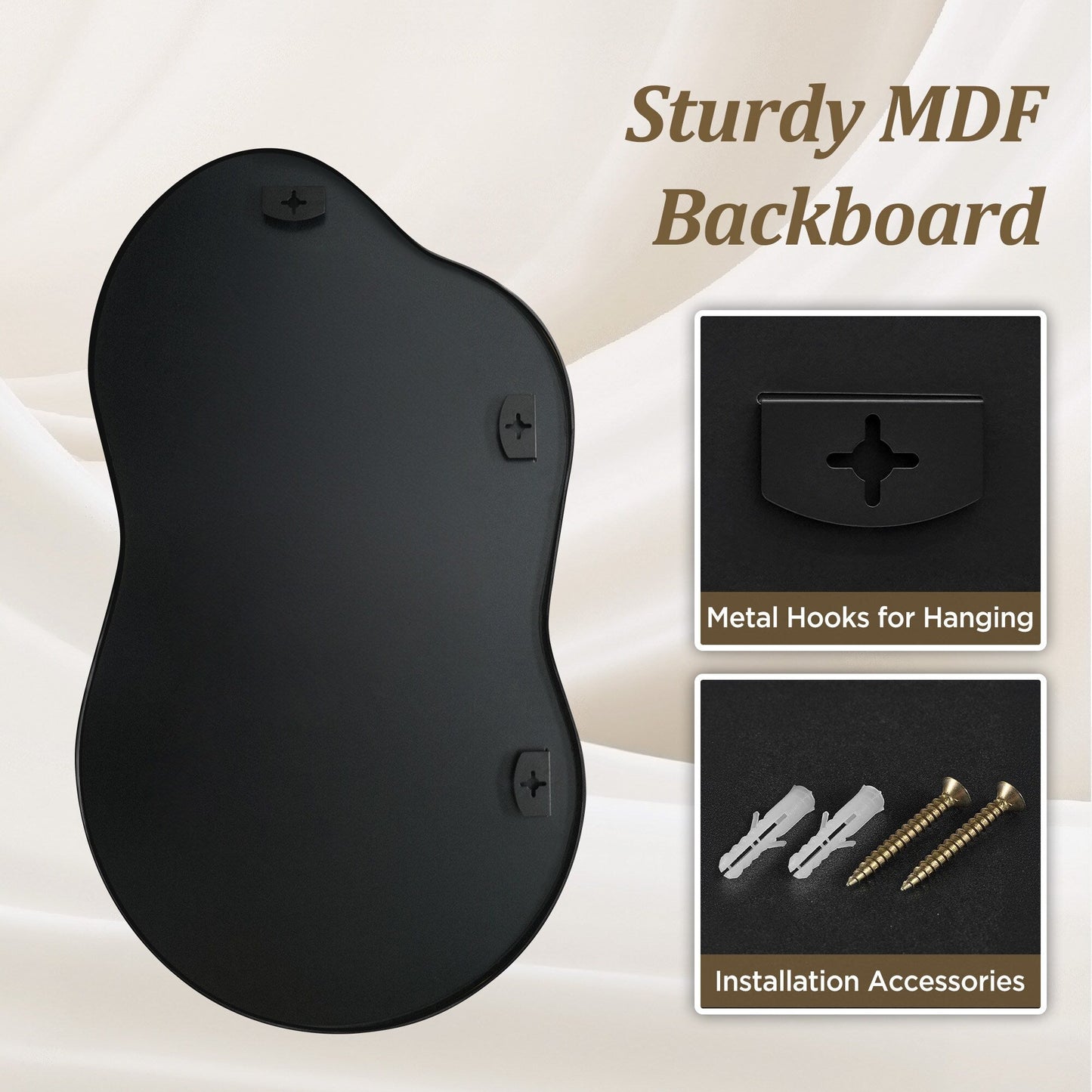 Miroir mural irrégulier Miroir mural décoratif asymétrique