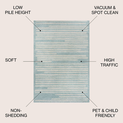 JONATHAN Y Tapis moderne à rayures berbères Aksil