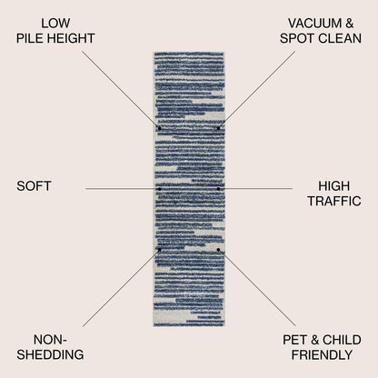 JONATHAN Y Tapis moderne à rayures berbères Aksil