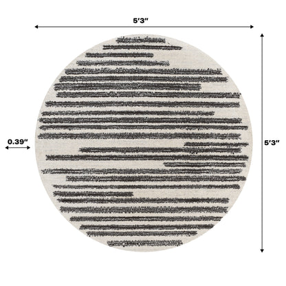 JONATHAN Y Tapis moderne à rayures berbères Aksil