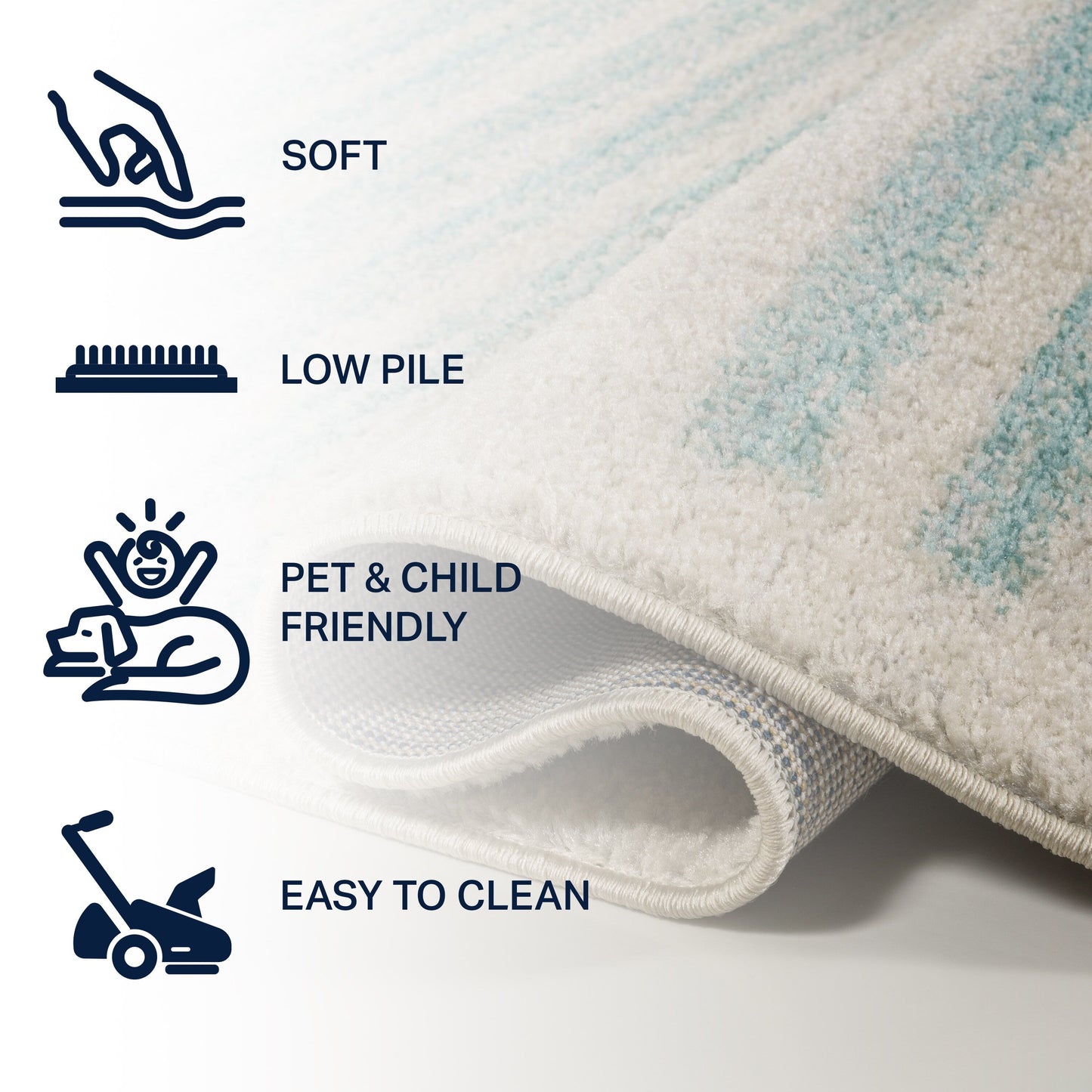 JONATHAN Y Tapis moderne à rayures berbères Aksil