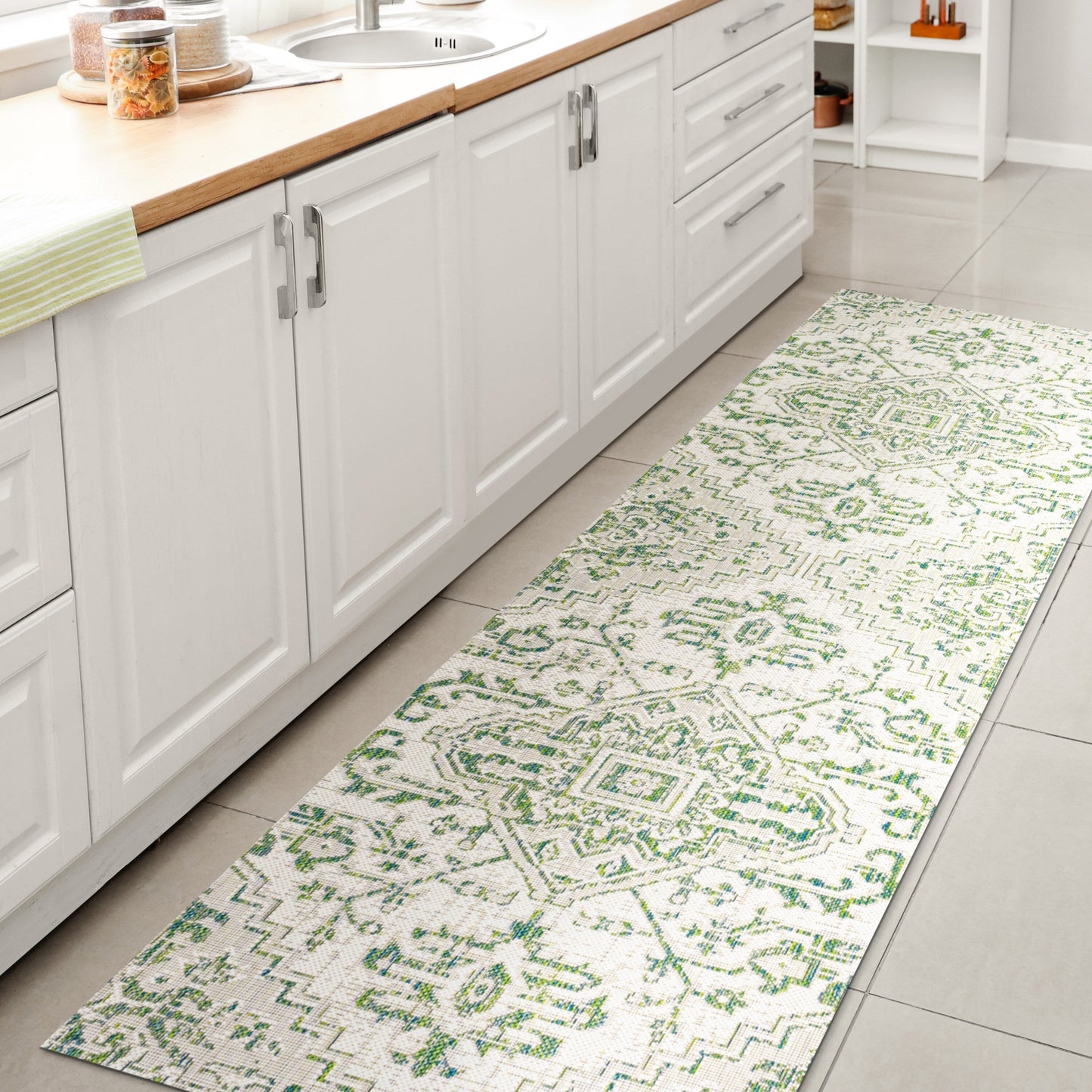 Tapis d'intérieur/extérieur JONATHAN Y Charleston Medallion