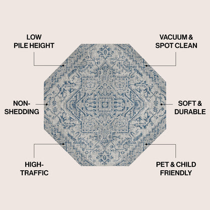 Tapis d'intérieur/extérieur JONATHAN Y Charleston Medallion