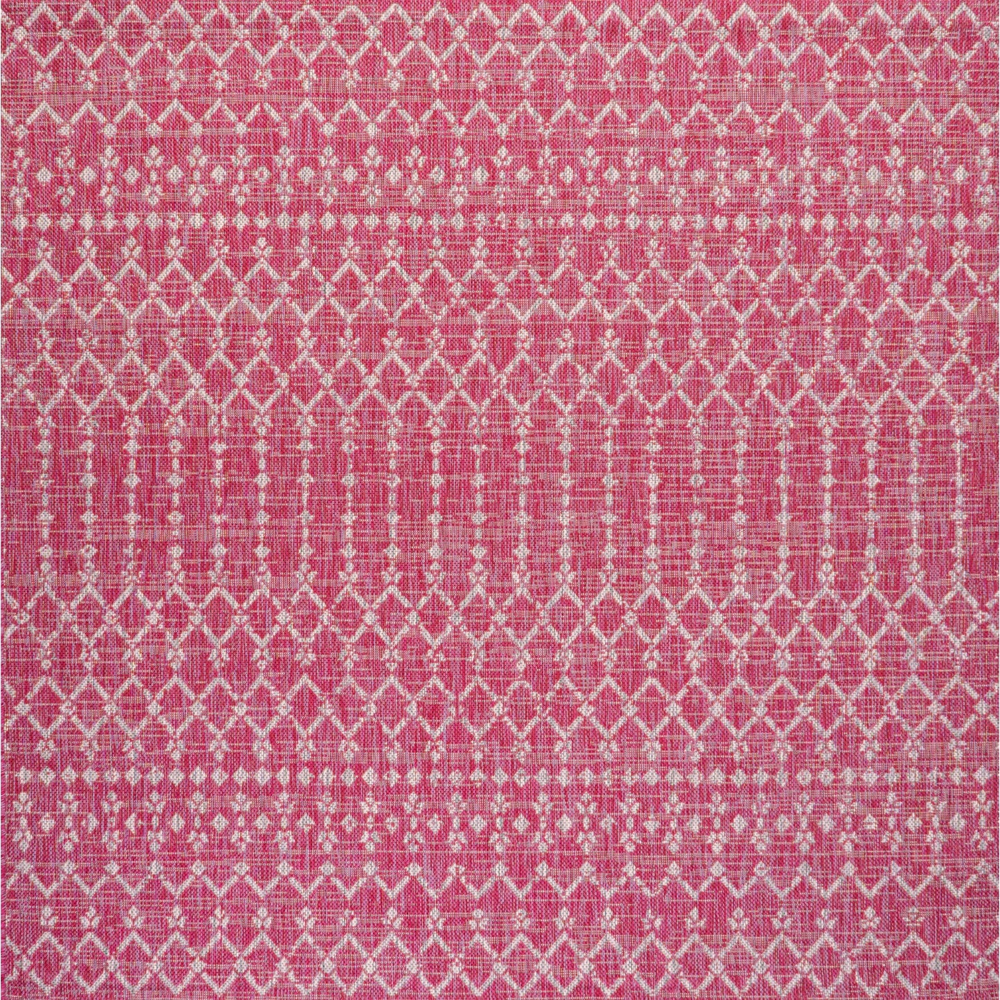 Tapis d'intérieur/extérieur JONATHAN Y Trebol à tissage géométrique texturé marocain