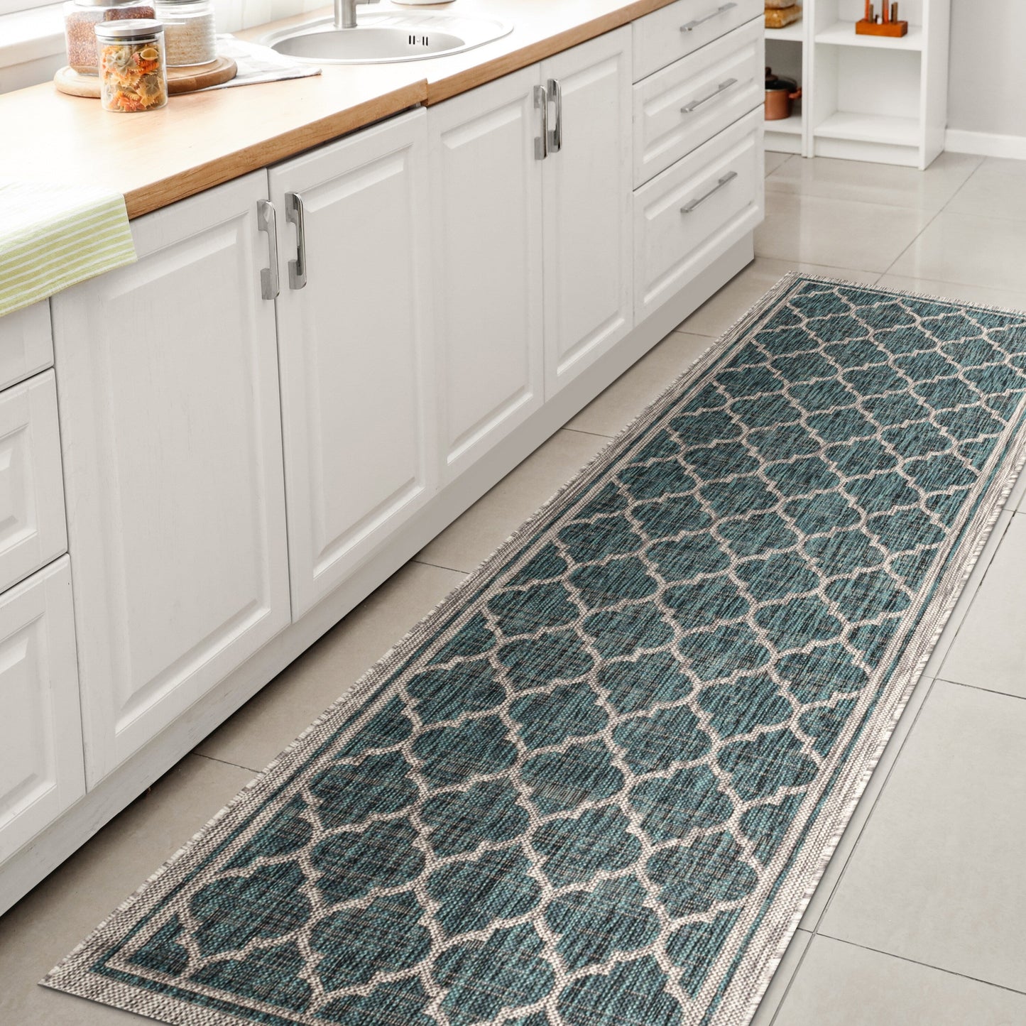 Tapis d'intérieur/extérieur JONATHAN Y Zinnia à tissage texturé