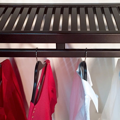 Système de rangement John Louis Home en bois massif, modèle Simplicity, couleur expresso