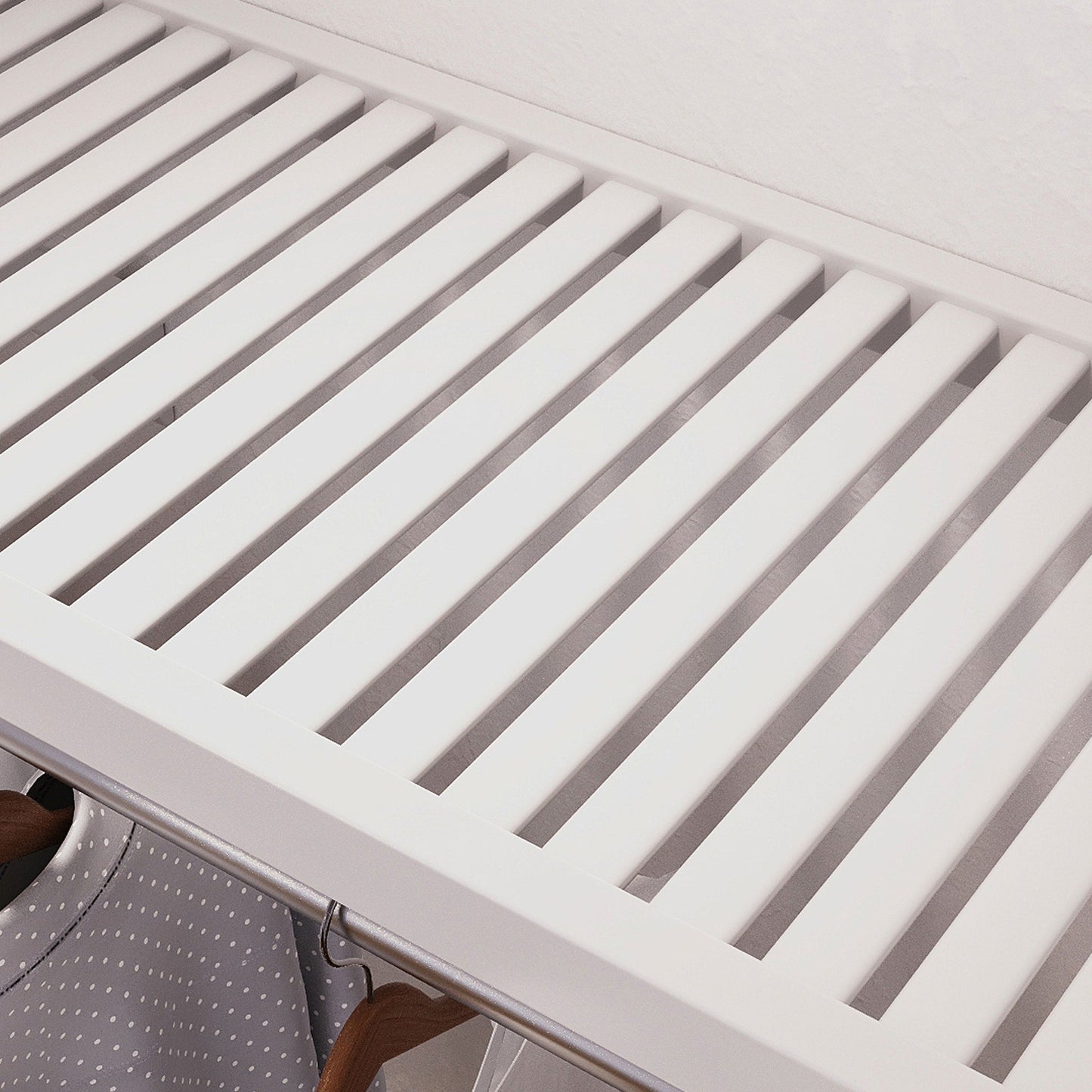 Système de placard John Louis Home en bois massif avec 3 tiroirs, blanc