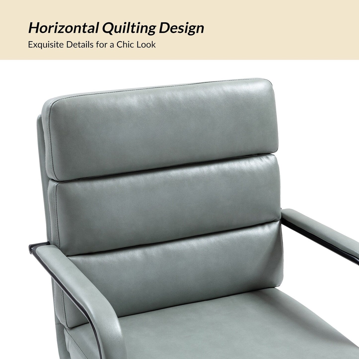 Fauteuil de bureau moderne Joseph en similicuir avec blocage et inclinaison centrale, par HULALA HOME