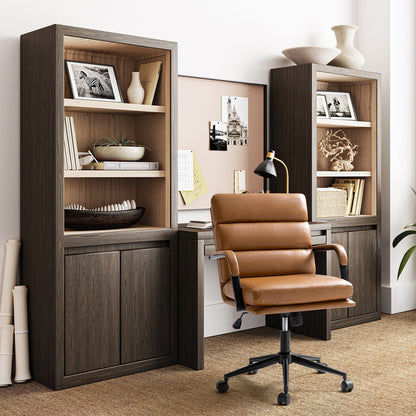 Fauteuil de bureau moderne Joseph en similicuir avec blocage et inclinaison centrale, par HULALA HOME