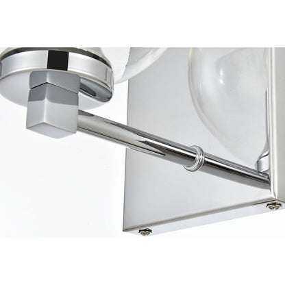 Applique murale Julian 1 lumière noire et transparente