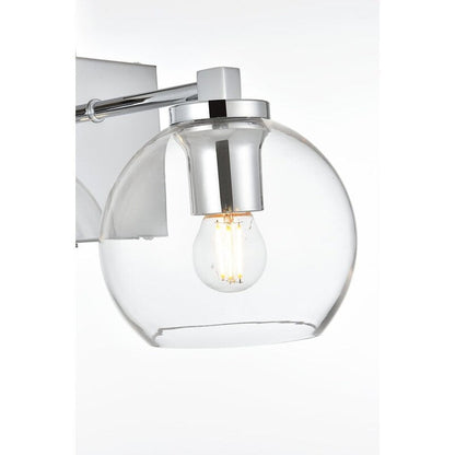 Applique murale Julian 1 lumière noire et transparente