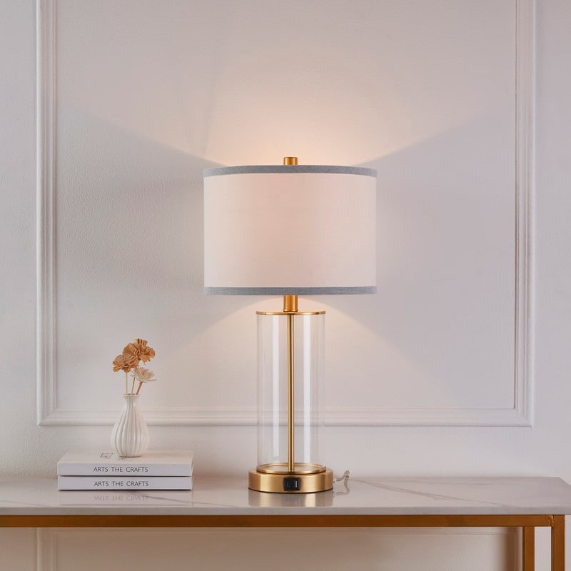 Lampe de table tactile KAWOTI 23,25 avec port USB et ampoules incluses