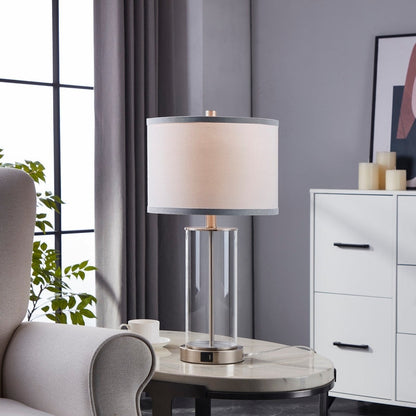 Lampe de table tactile KAWOTI 23,25 avec port USB et ampoules incluses