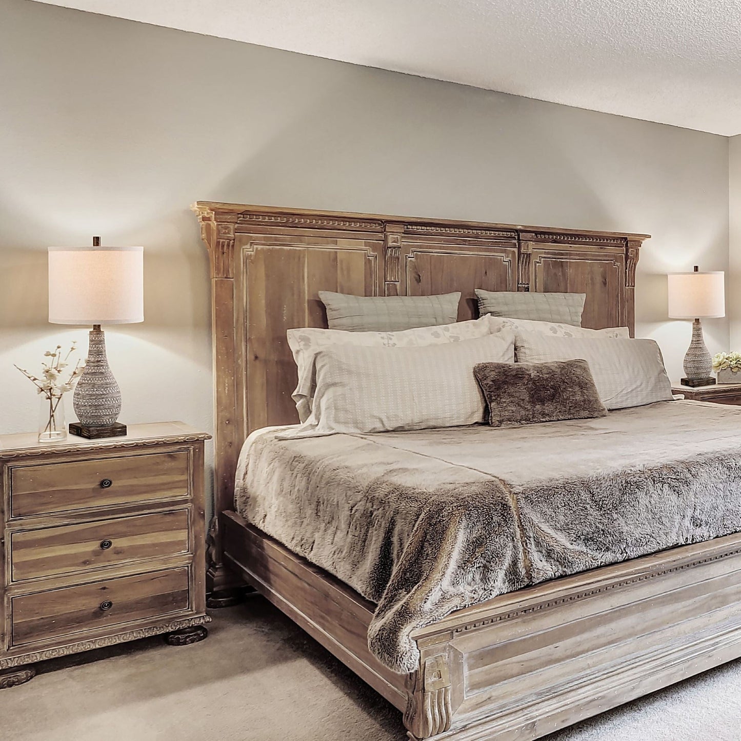 Lampes de table KAWOTI à commande tactile avec ports USB (lot de 2)